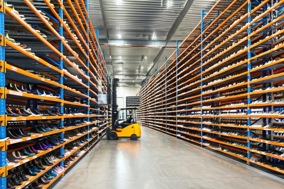 Kho giày dép được bố trí khoa học.