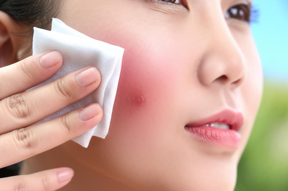 Chườm đá lạnh giảm sưng mụn