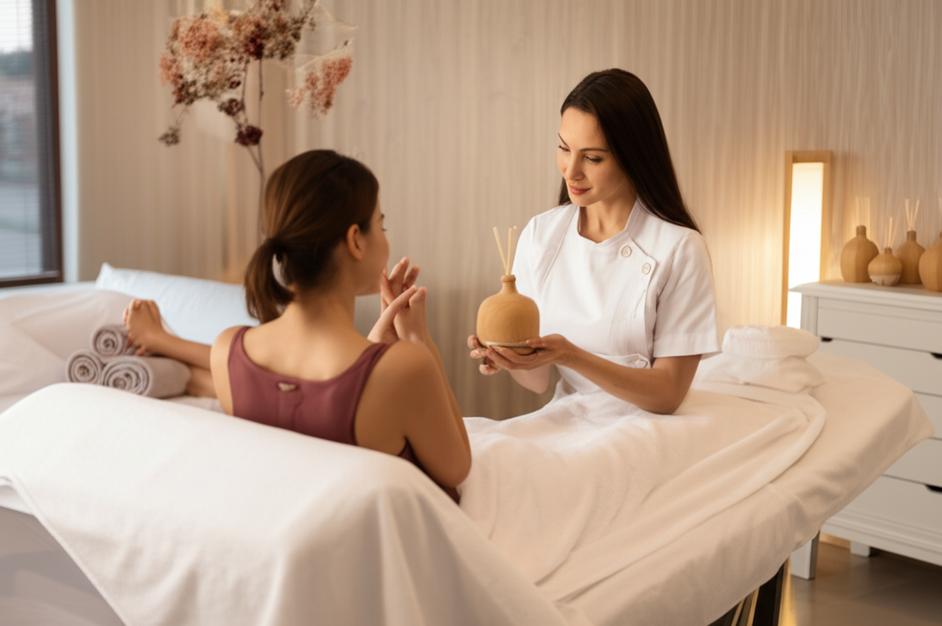 Không gian spa sang trọng và nhân viên spa tận tâm.