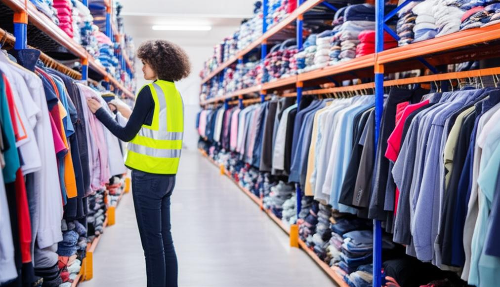 Kho hàng thời trang được quản lý khoa học.