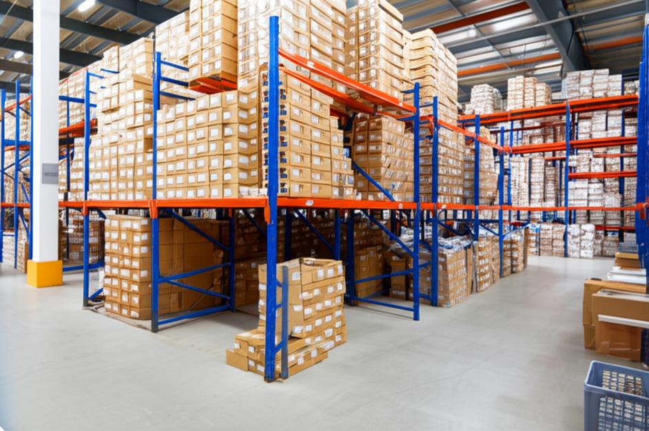 Kho giày dép sắp xếp khoa học và gọn gàng.