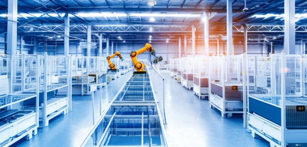 Kho hàng tự động hóa hiện đại.