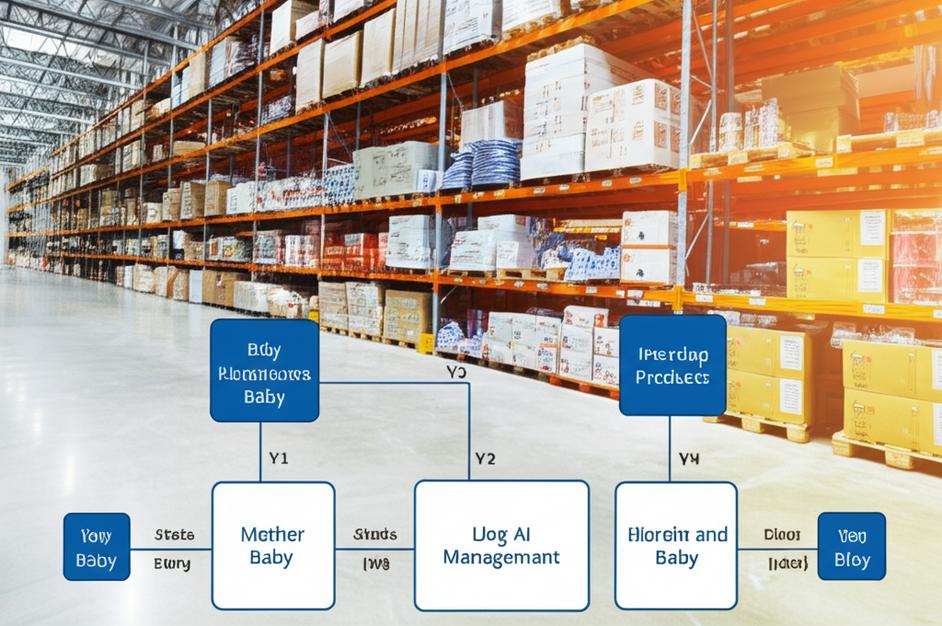 Biểu đồ quy trình quản lý kho hàng mẹ và bé.