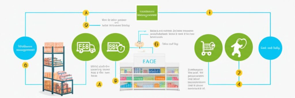 Biểu đồ quy trình quản lý kho mẹ và bé