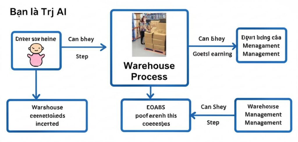 Biểu đồ quy trình quản lý kho mẹ và bé.
