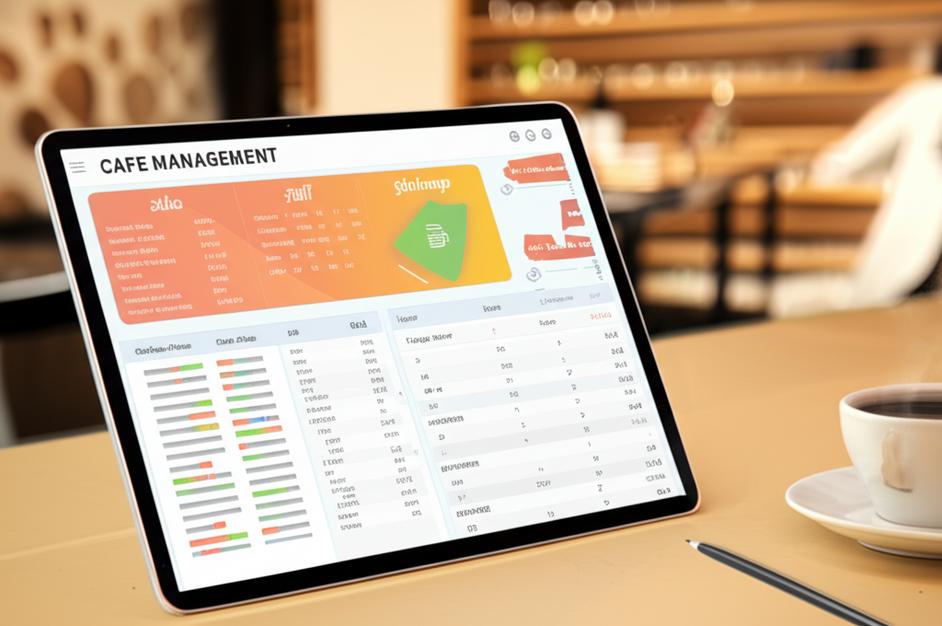 Phần mềm quản lý cafe Ebiz trên máy tính bảng.
