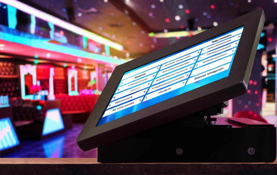 Hệ thống POS tại quầy lễ tân quán karaoke.