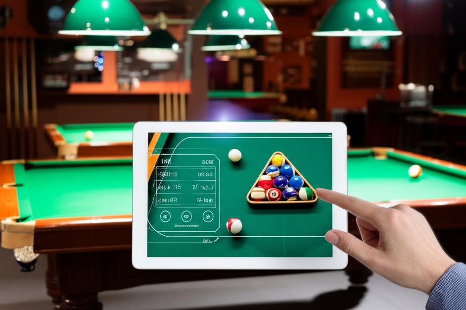 Giao diện phần mềm quản lý bida trên tablet.