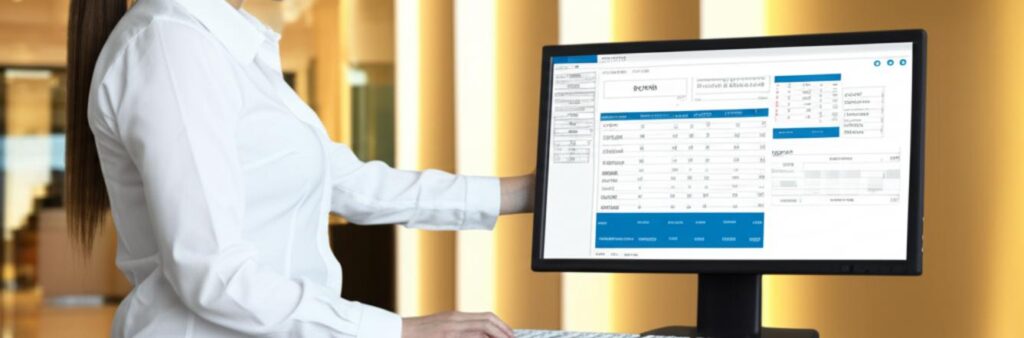 Giao diện phần mềm quản lý khách sạn hiện đại Ebiz Hotel.