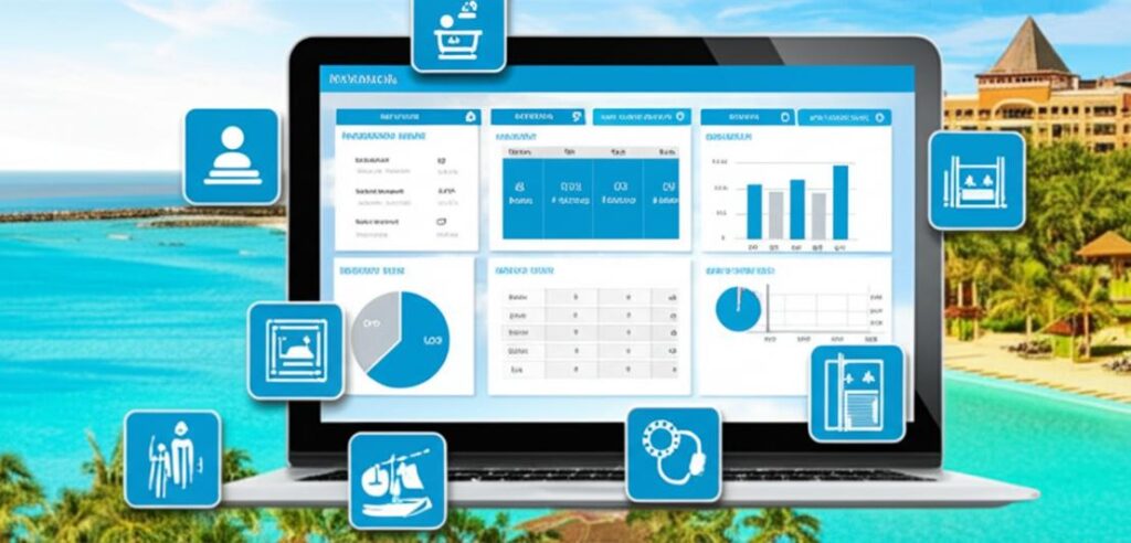 Giao diện phần mềm quản lý khách sạn resort trực quan.