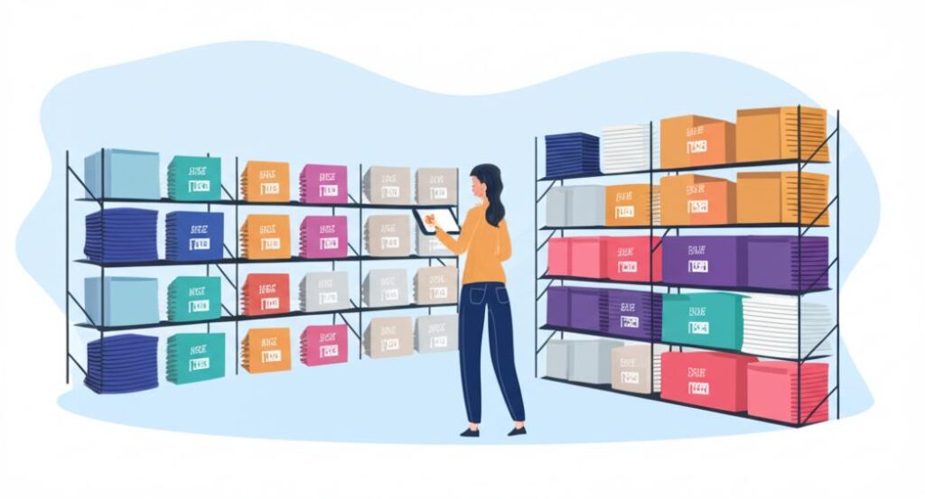 Quản lý kho quần áo theo size màu hiệu quả.