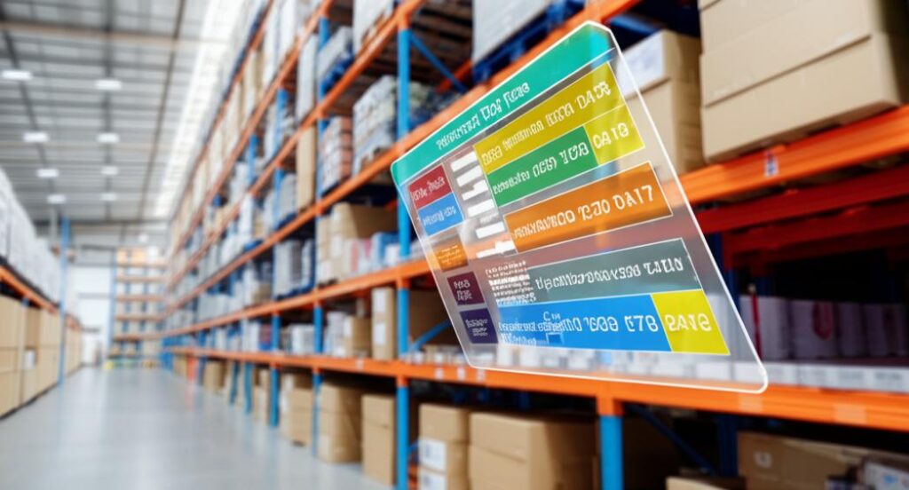 Kho hàng quản lý bằng phần mềm.