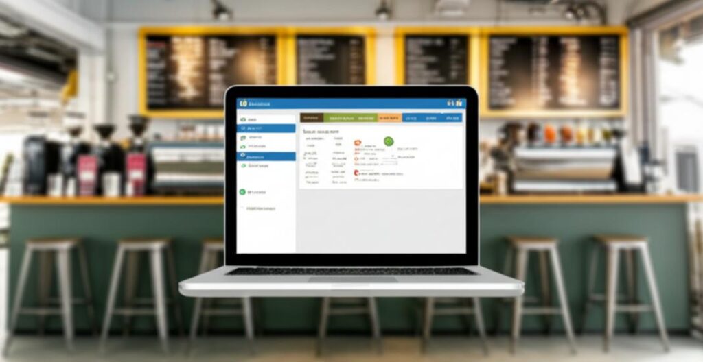 Giao diện phần mềm quản lý quán cafe.