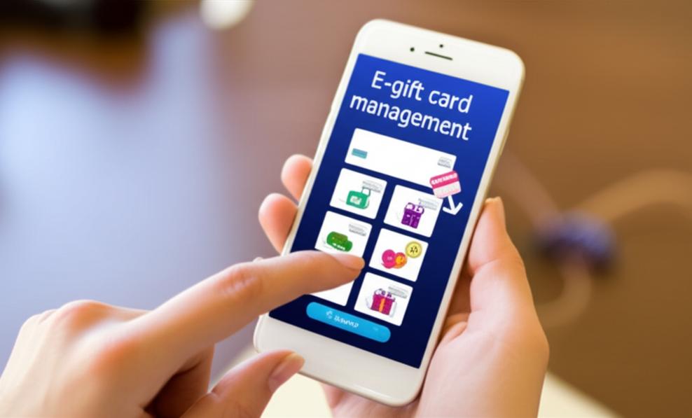 Chọn thẻ quà tặng điện tử trên điện thoại.