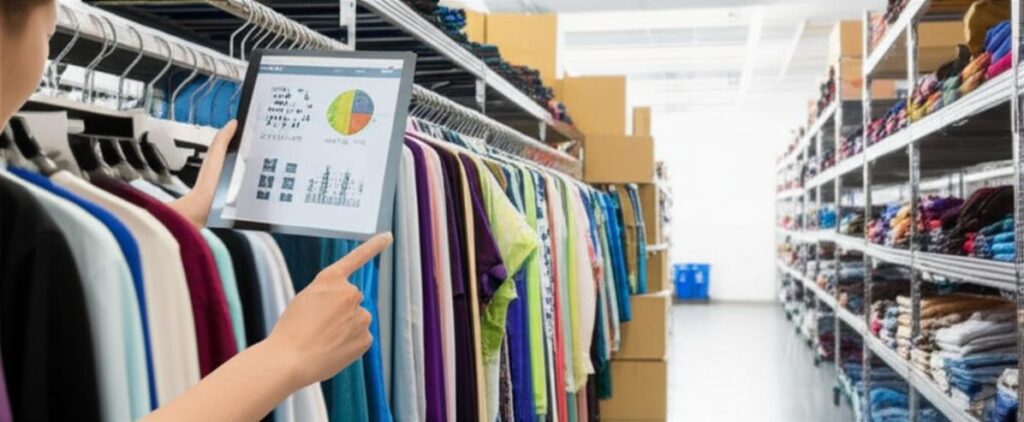 Kho hàng thời trang được quản lý hiệu quả.