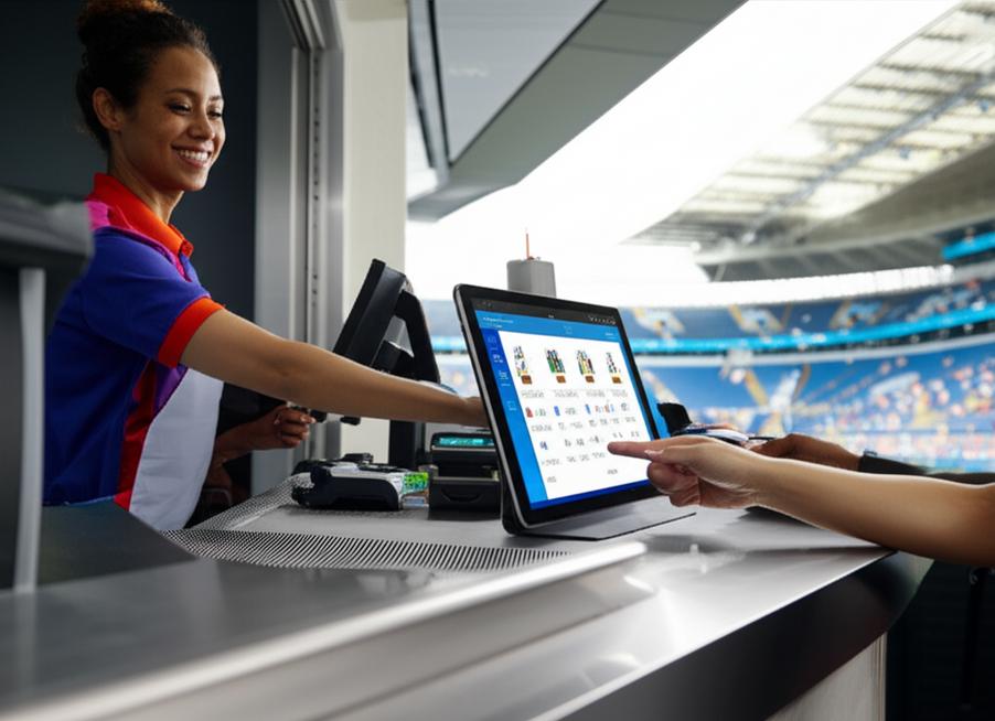 Phần mềm POS tại quầy bán hàng sân bóng đá.