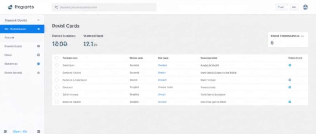 Giao diện phần mềm quản lý thẻ trả trước trực tuyến.
