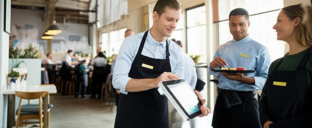 Nhà hàng hiện đại với phần mềm POS.