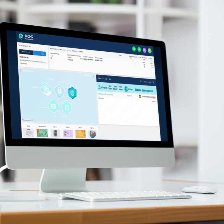 Giao diện phần mềm quản lý bán hàng an toàn với các biểu tượng bảo mật.