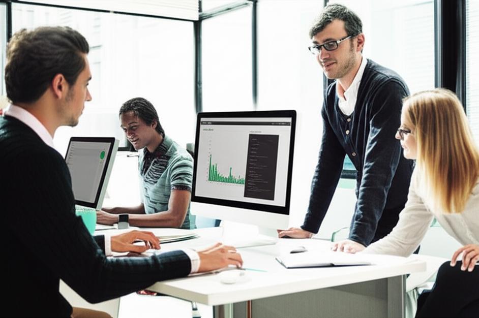 Nhân viên bán hàng làm việc hiệu quả với phần mềm.