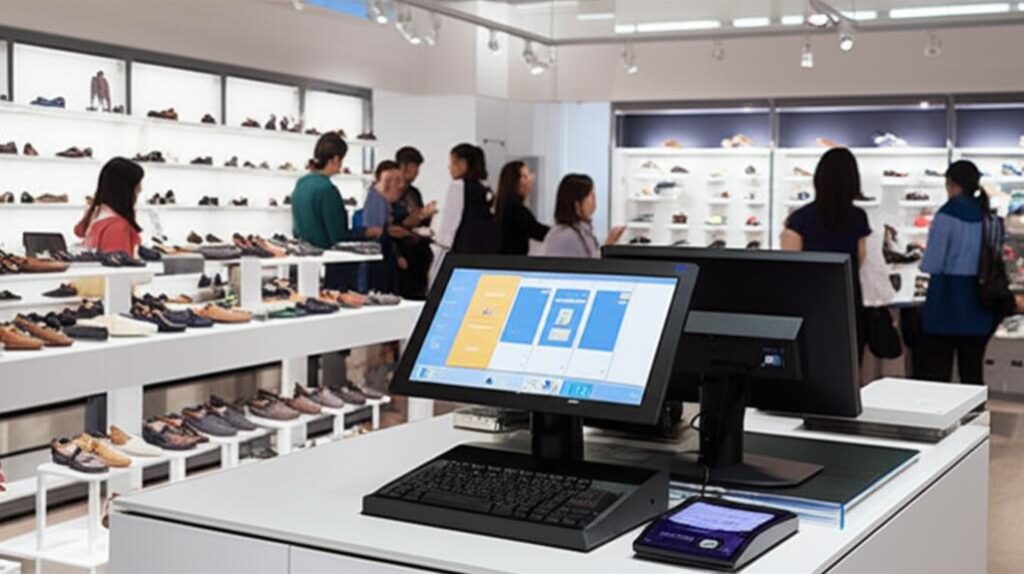 Cửa hàng giày dép sử dụng phần mềm quản lý bán hàng.