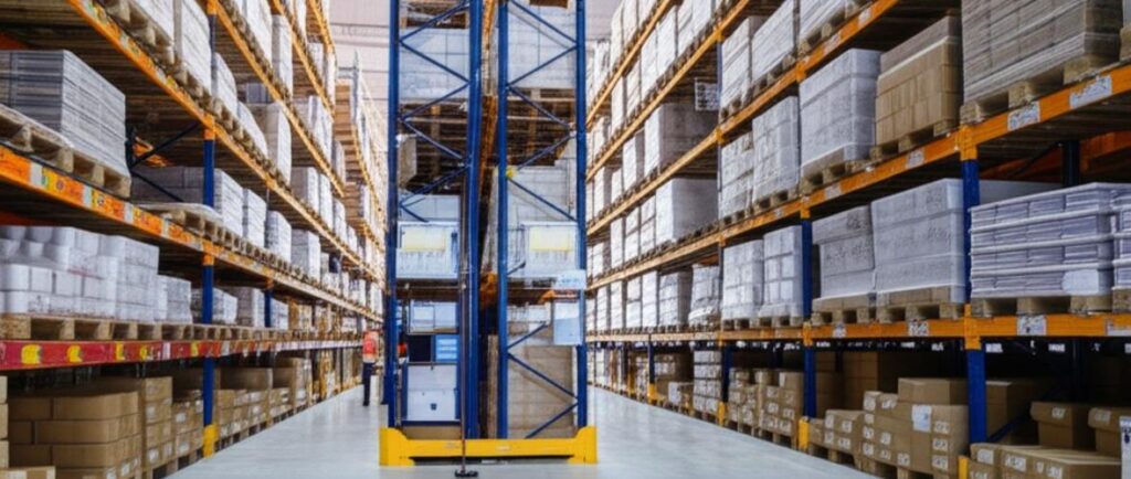 Kho hàng hiện đại được quản lý bằng hệ thống WMS.