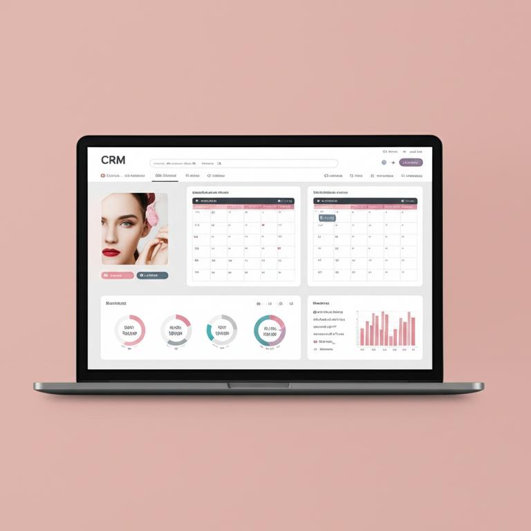 Giao diện phần mềm CRM cho thẩm mỹ viện.