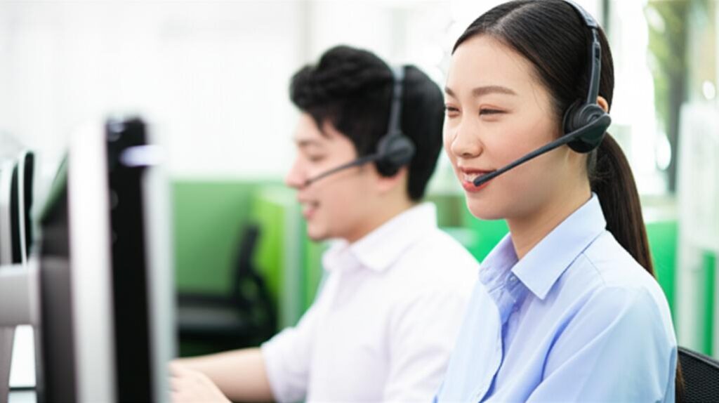 Nhân viên tổng đài CSKH chuyên nghiệp.