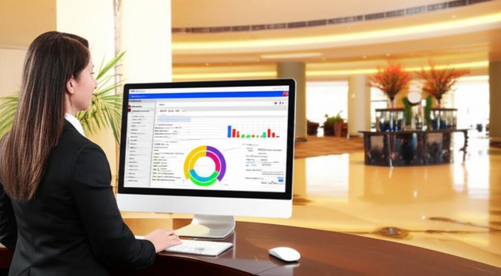 Giao diện phần mềm quản lý khách sạn.