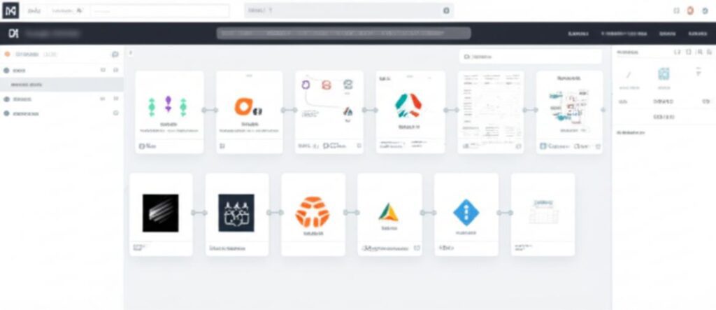 Giao diện người dùng của n8n hiển thị workflow tự động hóa.