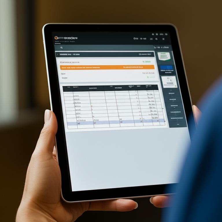 Giao diện phần mềm bán hàng offline trên máy tính bảng.