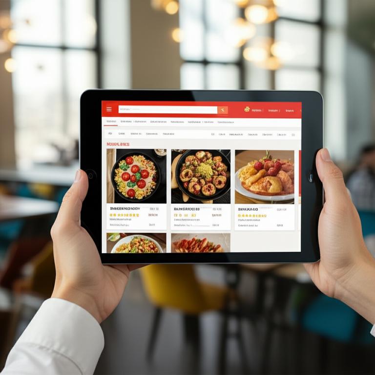 Phần mềm order bằng điện thoại trên máy tính bảng.