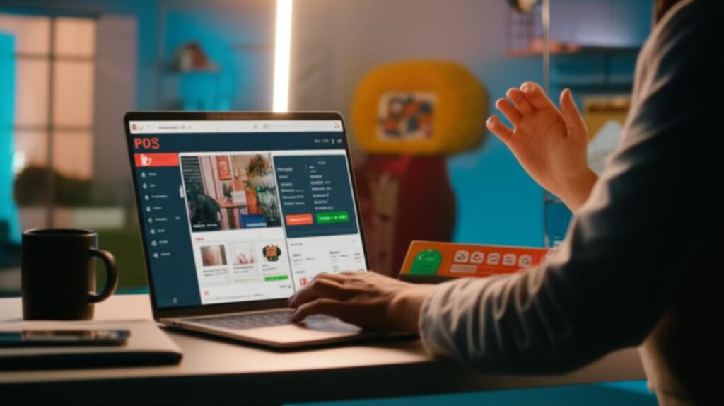 Tiktoker sử dụng phần mềm POS quản lý bán hàng.