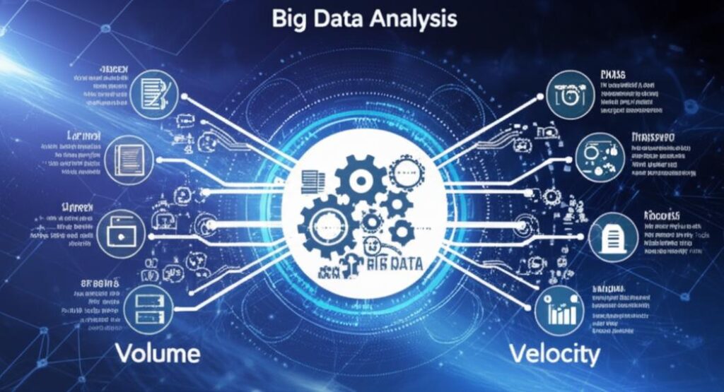 Big Data Analysis: Khám phá Sức Mạnh Dữ Liệu Lớn để Thúc Đẩy Thành Công 6 Minh họa Big Data Analysis với dữ liệu, công cụ và kết quả.