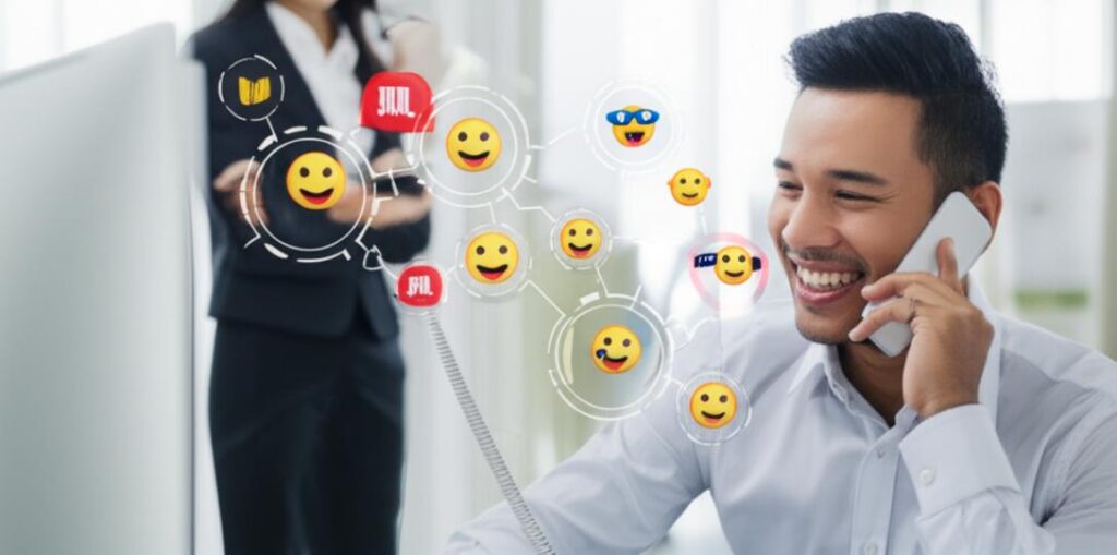 Nhân viên hỗ trợ khách hàng thân thiện tương tác với khách hàng.