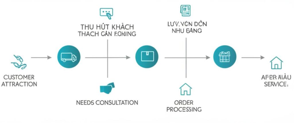 Sơ đồ quy trình bán lẻ hiệu quả.
