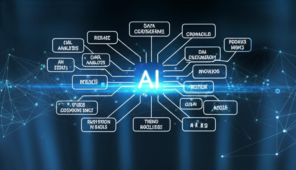 Sơ đồ tư duy minh họa các thành phần cốt lõi của AI powered marketing.