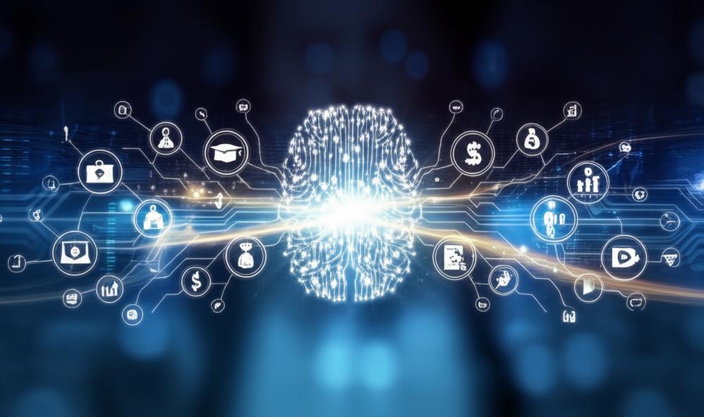 Biểu đồ kết nối giữa con người và AI trong các lĩnh vực chính.