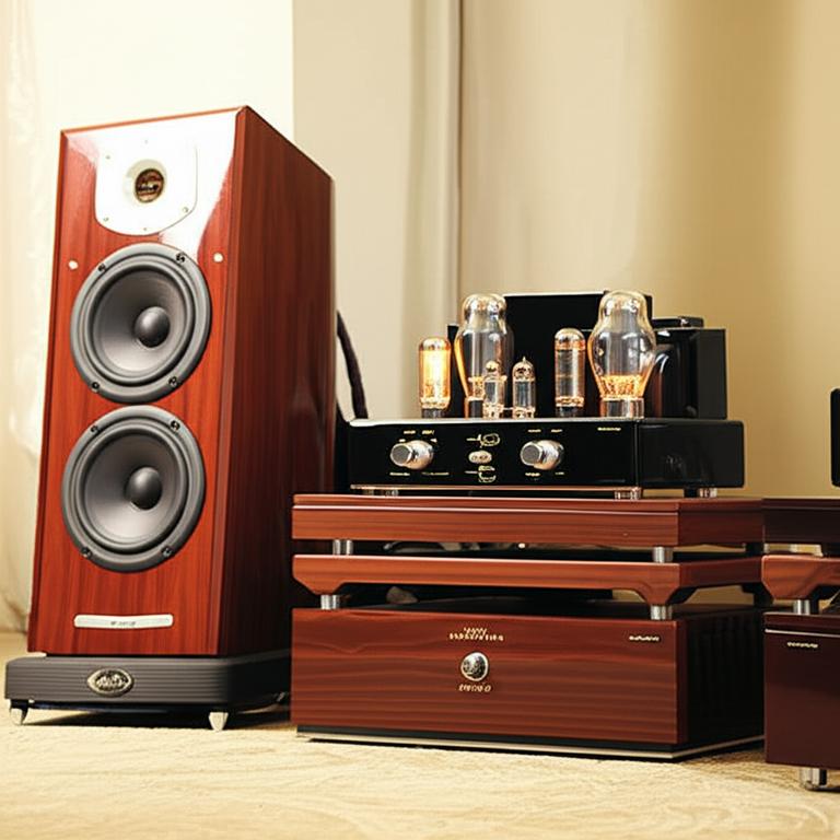 Amply Đèn: Khám Phá Thế Giới Âm Thanh Ấm Áp và Chi Tiết 6 Amply đèn cổ điển với bóng đèn phát sáng màu vàng ấm áp.