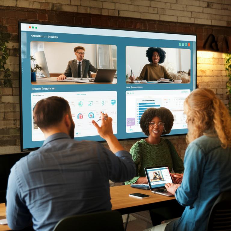 Hình ảnh minh họa sự kết nối và cộng tác của đội ngũ làm việc từ xa trong một môi trường doanh nghiệp phân tán.