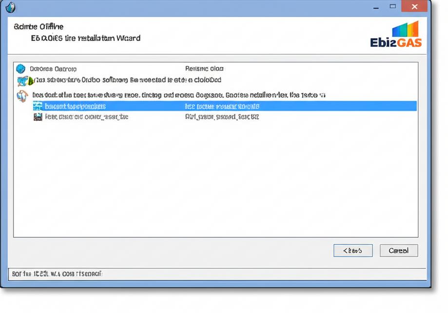 Giao diện cài đặt phần mềm EbizGAS Offline trên máy tính.