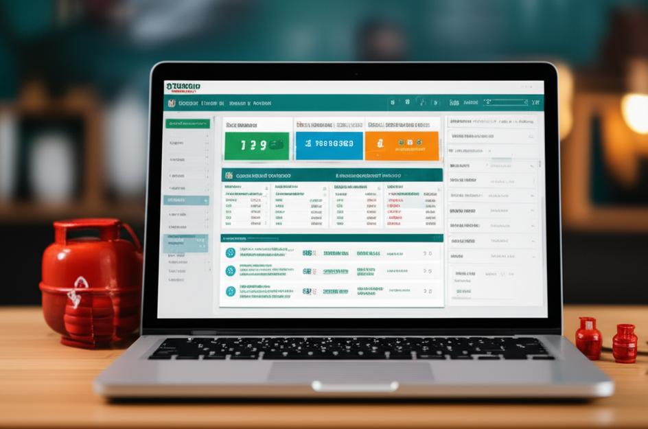 Giao diện phần mềm Ebizgas Offline hiển thị các chức năng quản lý kinh doanh gas trên màn hình máy tính.