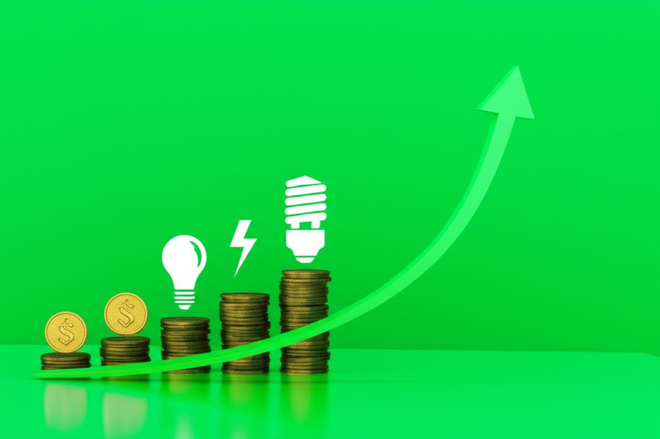 Bí quyết giảm chi phí doanh nghiệp hiệu quả, tối ưu lợi nhuận bền vững 9 Biểu đồ tăng trưởng và các biểu tượng tiết kiệm, thể hiện sự tối ưu hóa chi phí và tăng trưởng doanh nghiệp.