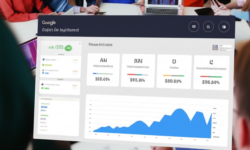 Bảng điều khiển Google Ads hiển thị các chỉ số hiệu suất marketing kỹ thuật số.