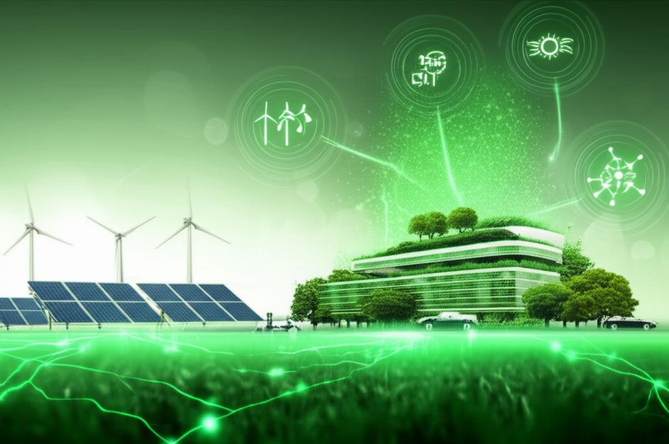 Công nghệ xanh: Bước tiến cho tương lai bền vững và thịnh vượng 9 Hình ảnh minh họa các giải pháp công nghệ xanh như năng lượng tái tạo và xe điện vì một tương lai bền vững.