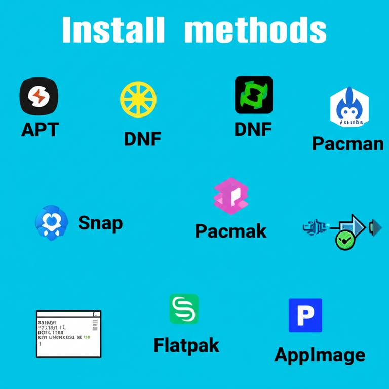 Khám phá Phần Mềm Cài Đặt Cho Linux: Hướng Dẫn Chi Tiết & Lựa Chọn Tốt Nhất 8 Infographic illustrating various Linux software installation methods.