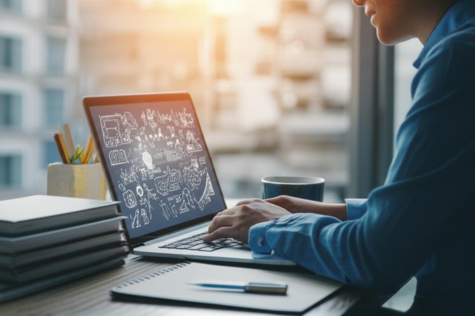 Khơi Nguồn Đam Mê: Bí Quyết Kiến Tạo Sự Nghiệp và Cuộc Sống Viên Mãn 10 Người truyền cảm hứng bên bàn làm việc, sách và ý tưởng sáng tạo.