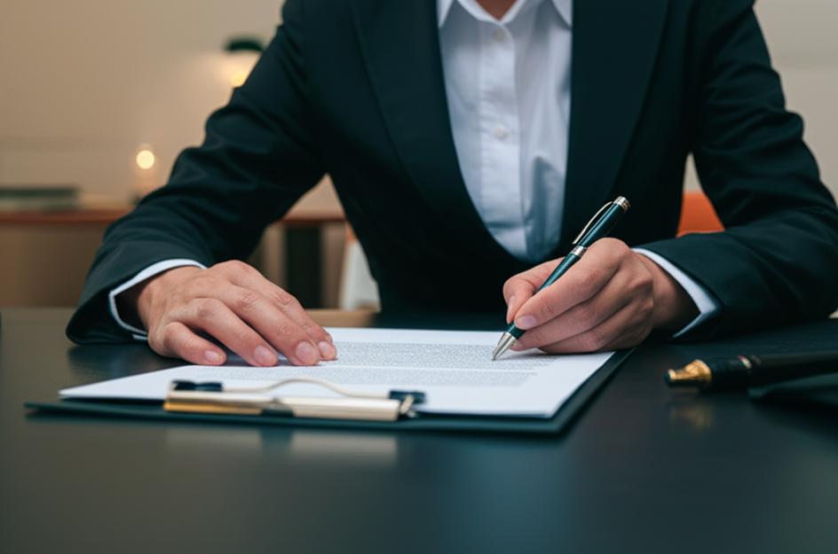 Chuyên gia xem xét hợp đồng.