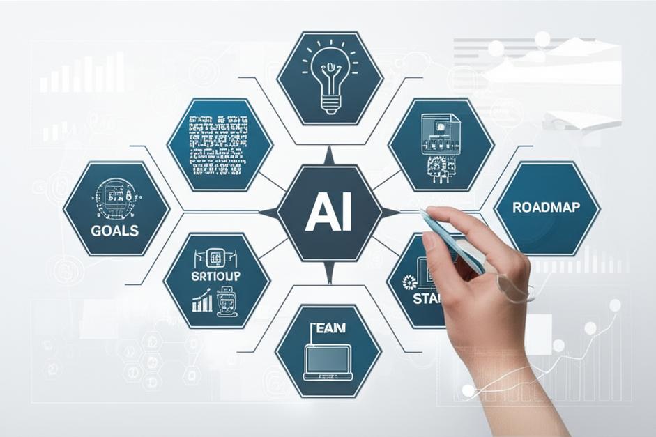 Lập Kế Hoạch AI: Chìa Khóa Thành Công Cho Doanh Nghiệp Thời Đại Số 5 Sơ đồ các bước lập kế hoạch AI.