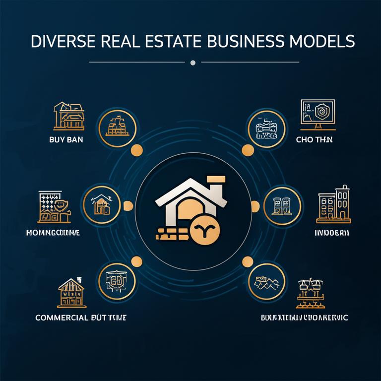 Minh họa đa dạng mô hình kinh doanh bất động sản.
